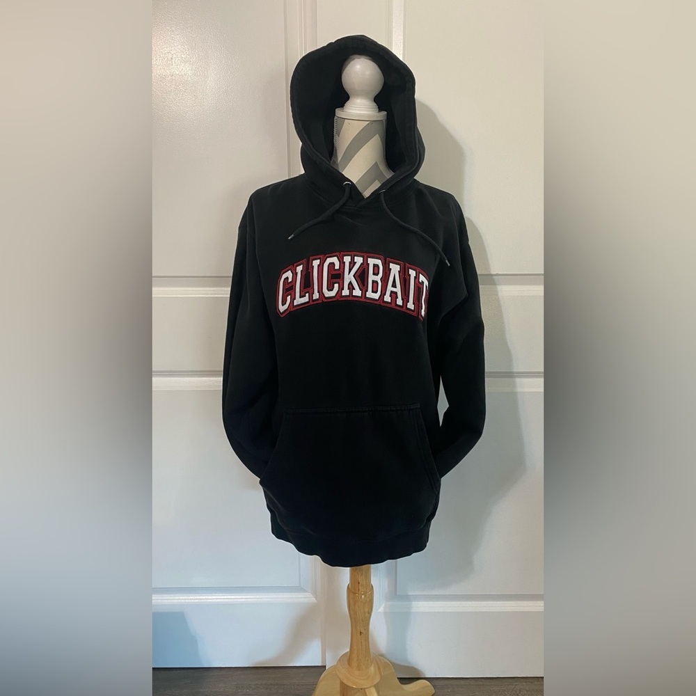 Clickbait XL Black Hoodie Sweatshirt